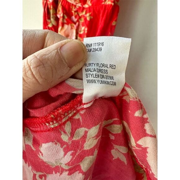 Yumi Kim Red Floral One Shoulder Dress - Picture 7 of 9